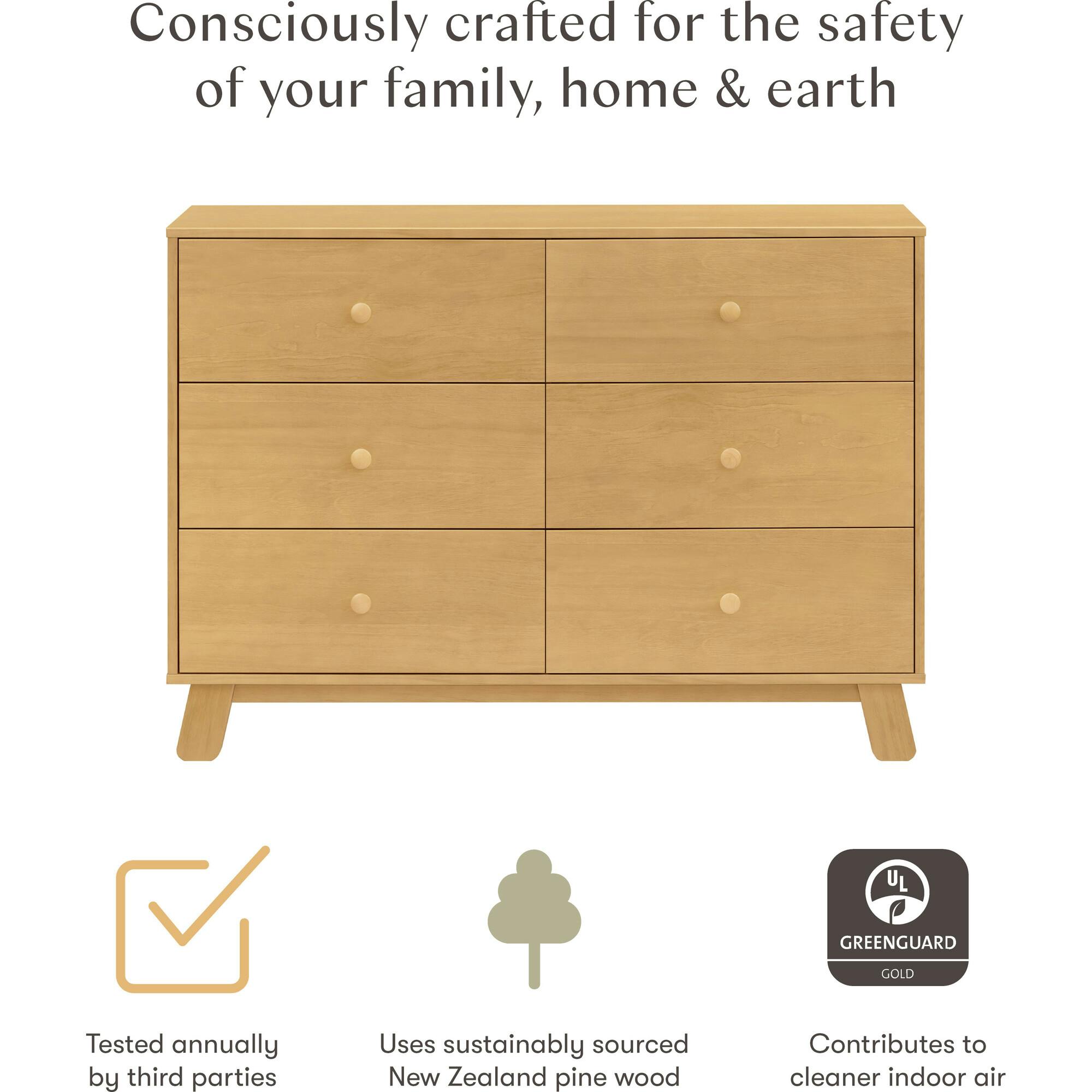 Hudson Modern 6-Drawer Assembled Dresser (48