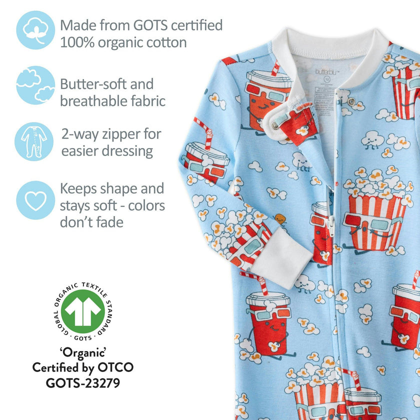 CRUZ Snug-fit Footed Baby Boys Pajamas