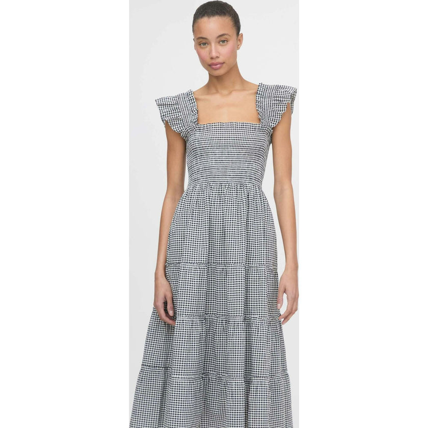 The Ellie Nap Dress - Black/Sand Gingham