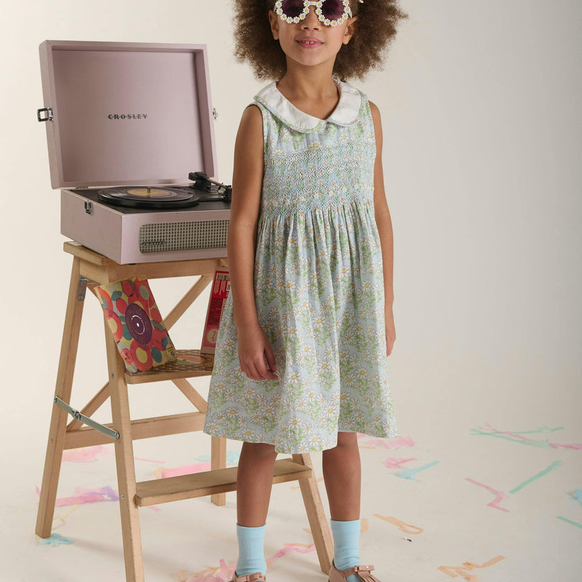 Hand-Smocked Girls Dress - Catalina