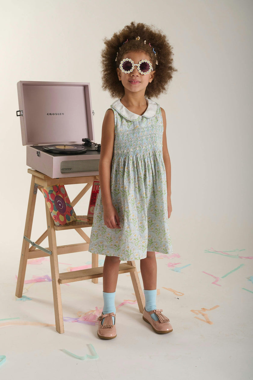 Hand-Smocked Girls Dress - Catalina