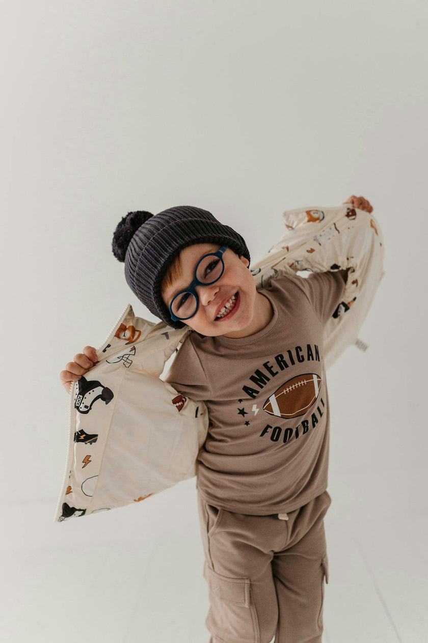 Boys Long Sleeve Tee in American Football