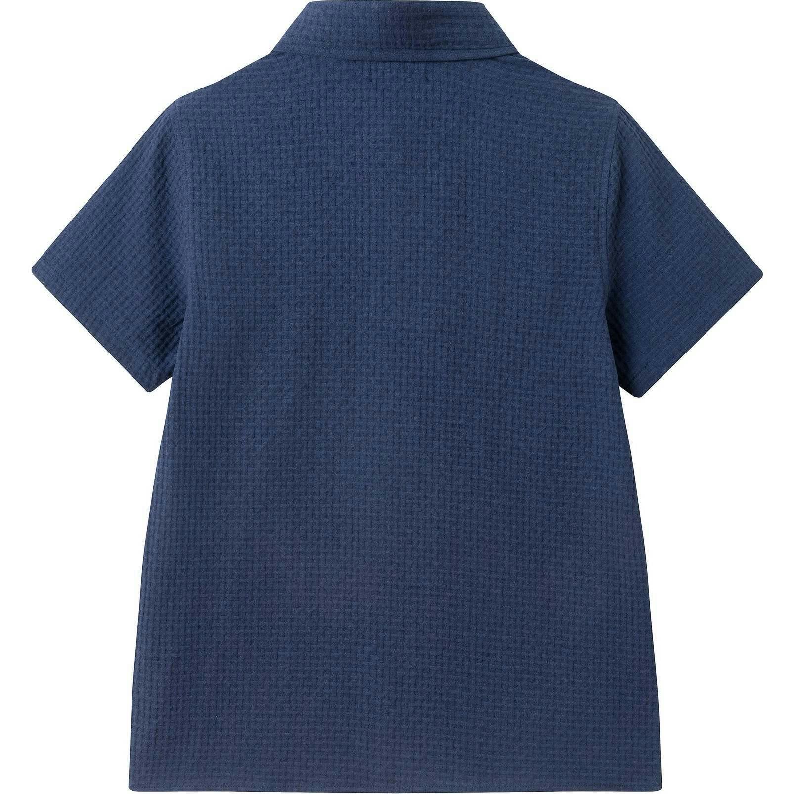 Tween Boys Basket Weave Buttondown Shirt | Navy