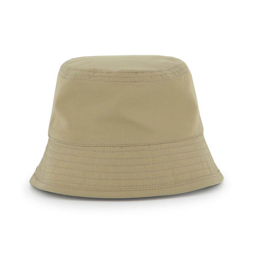 White & Beige Reversible Bucket Hat