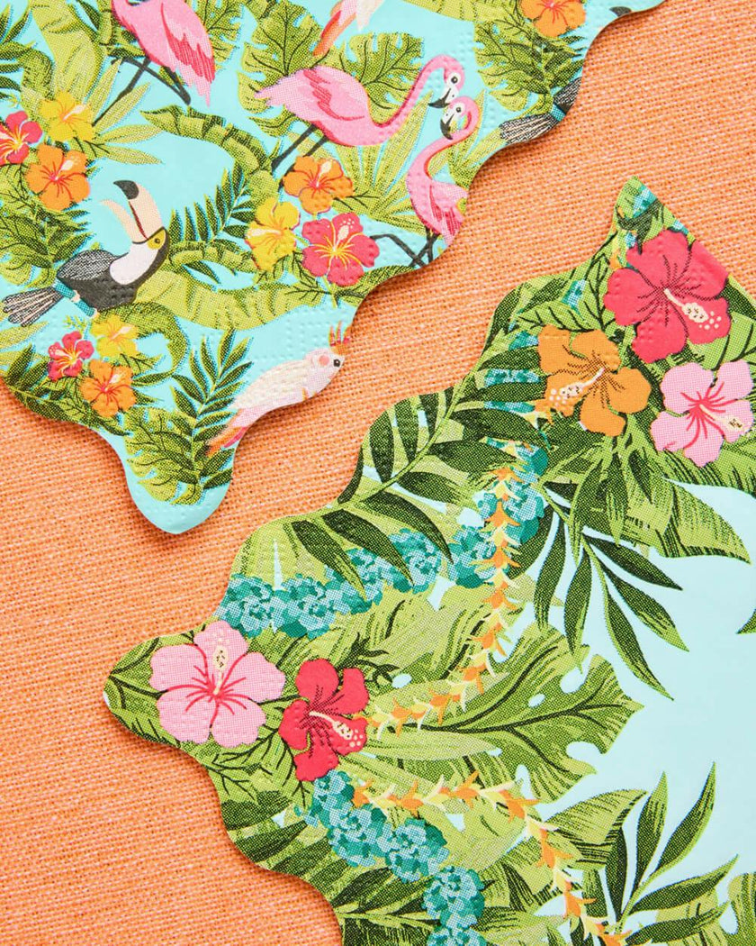 Tropical Napkins - 24 wavy paper napkins