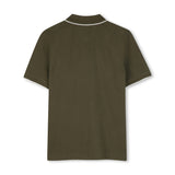 Olive Night Tipped Piqué Polo Shirt