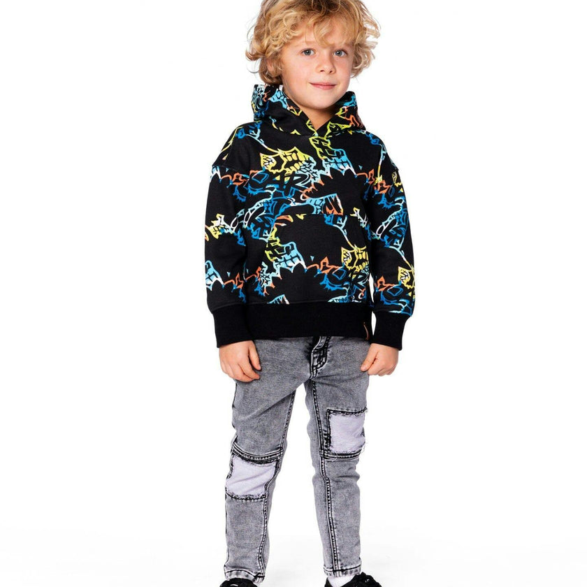 Printed Hooded Fleece Sweatshirt
