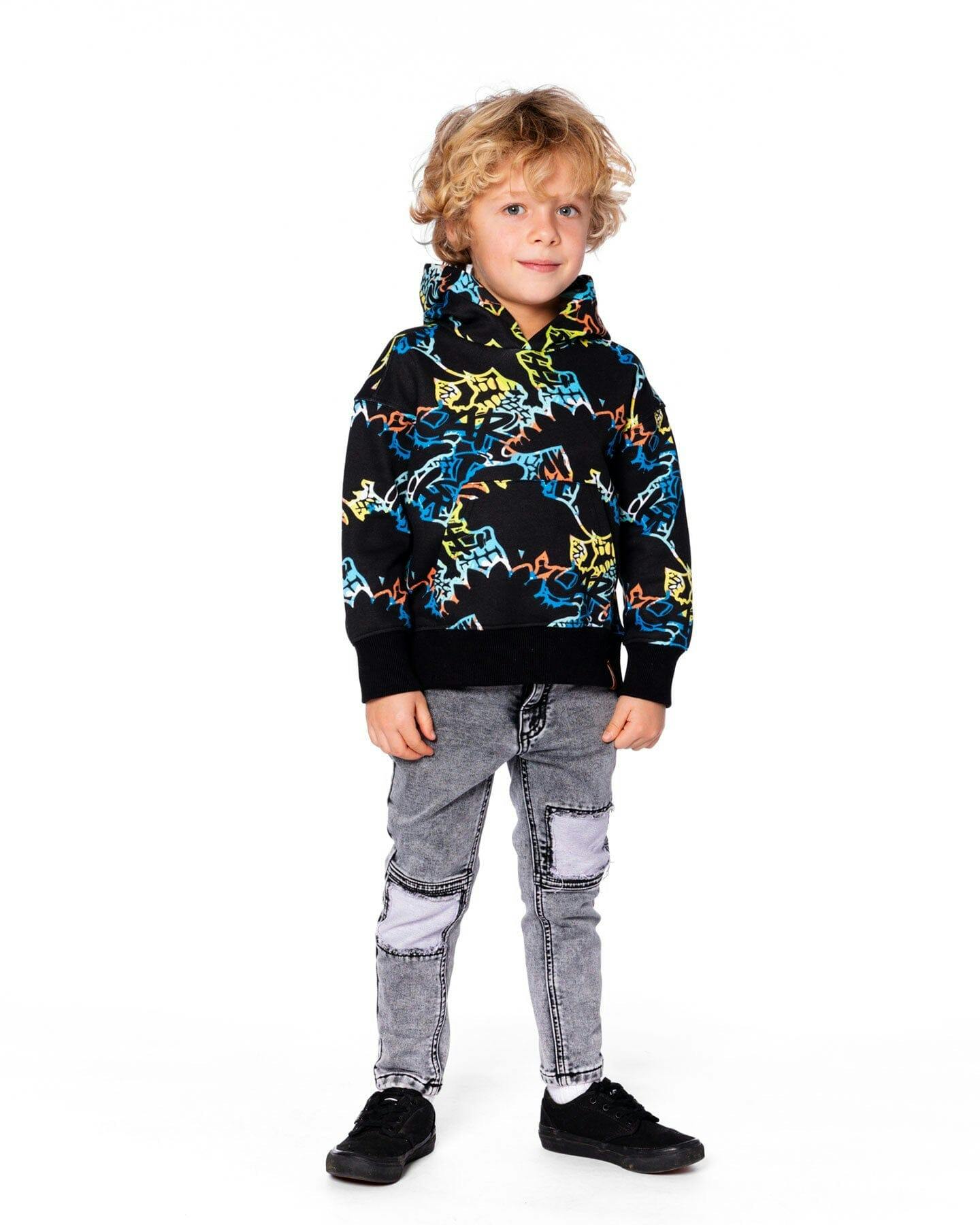 Printed Hooded Fleece Sweatshirt
