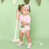 Golf Tee Embroidered Lace Bow Baby Headband