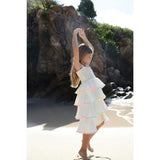 Rainbow Tiered Bow Dress