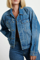 The Ryder Cropped Batwing Sleeve Denim Jacket