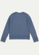 The Blue Merino Pocket Cashmere Crew