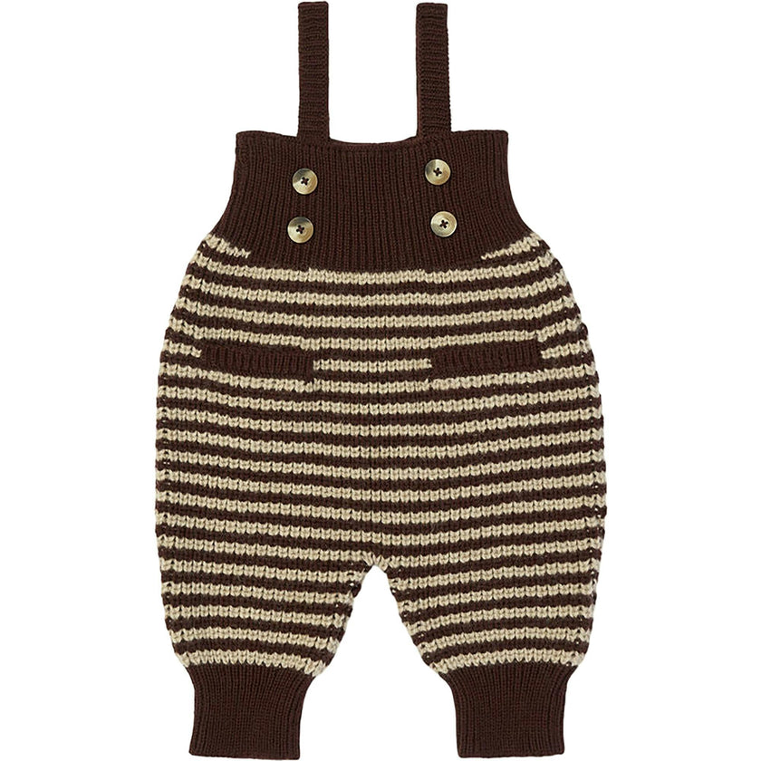 Baby Acorn Knit Ribbed Bodice Sleeveless Strap Jumper