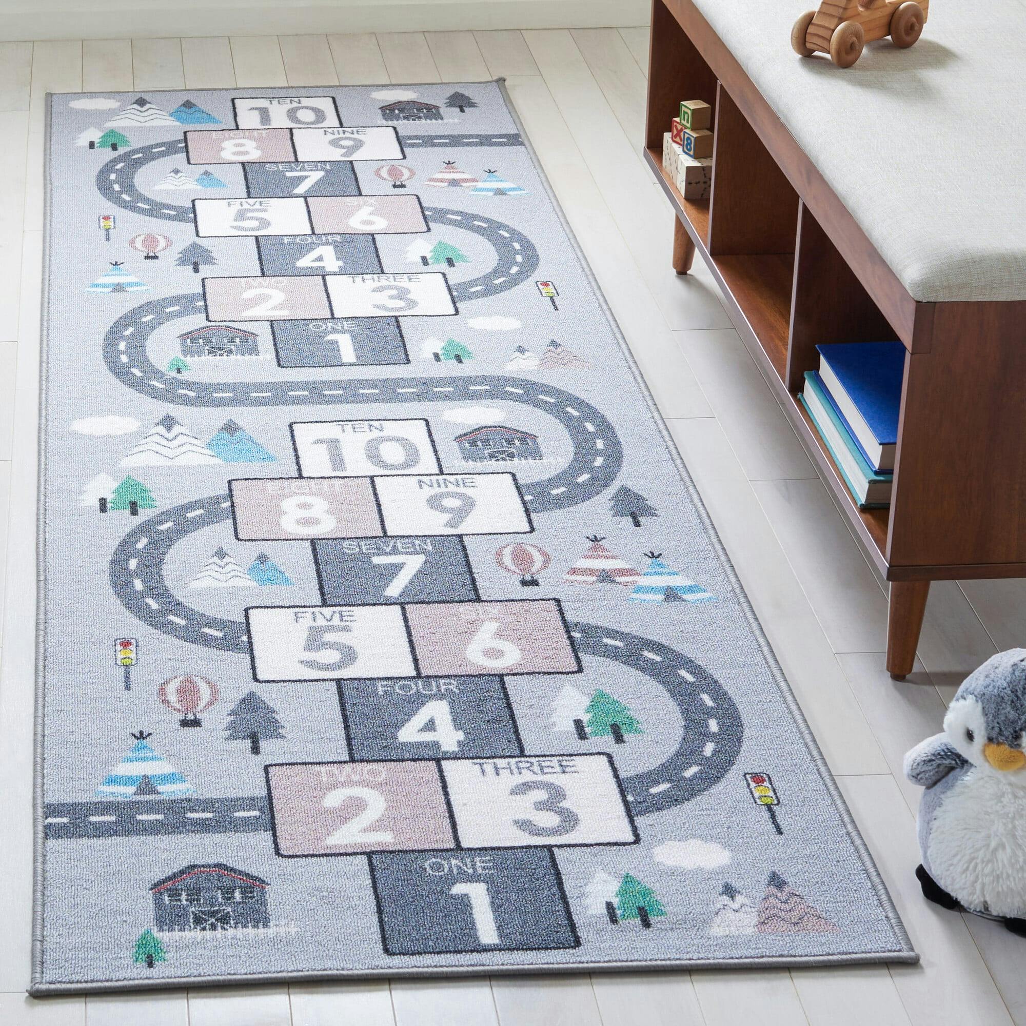 Kids Playhouse Pippy Rug, Grey