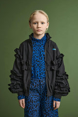 RUFFLES NYLON JACKET BLACK