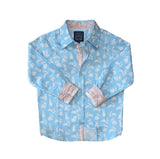Bunnies in Blue Shirt in Long Sleeves
