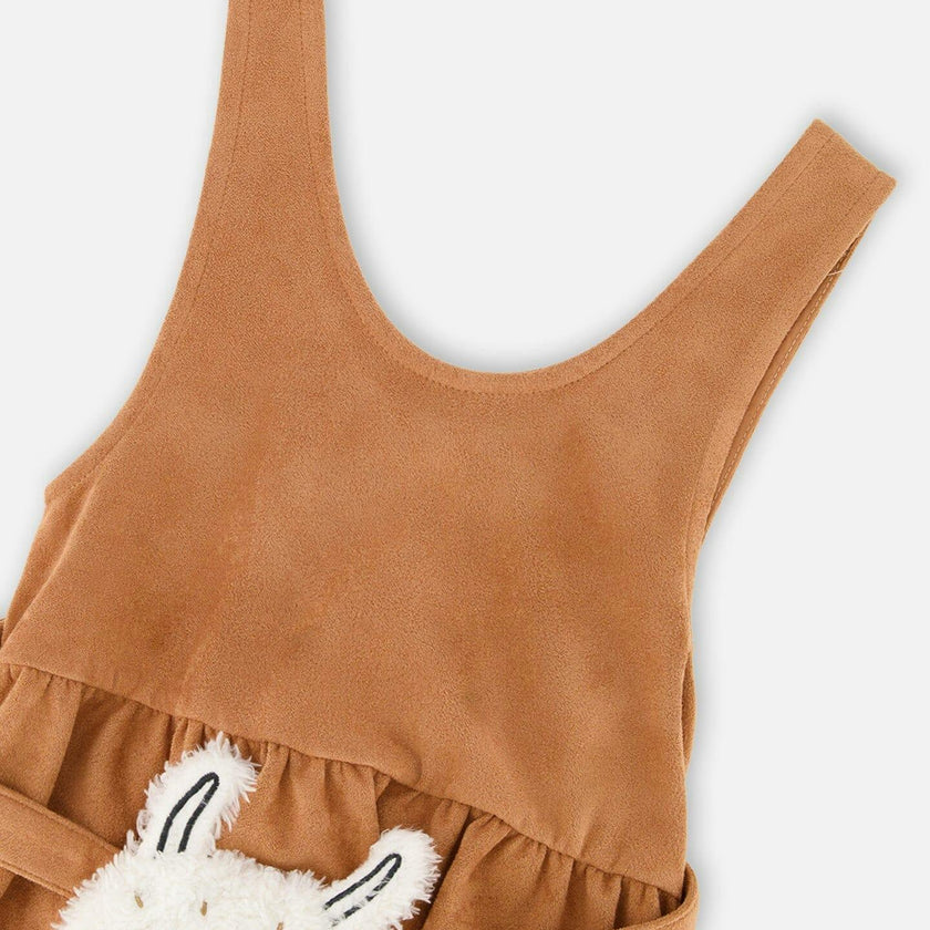 Stretch Suede Effect Jumper with Bag