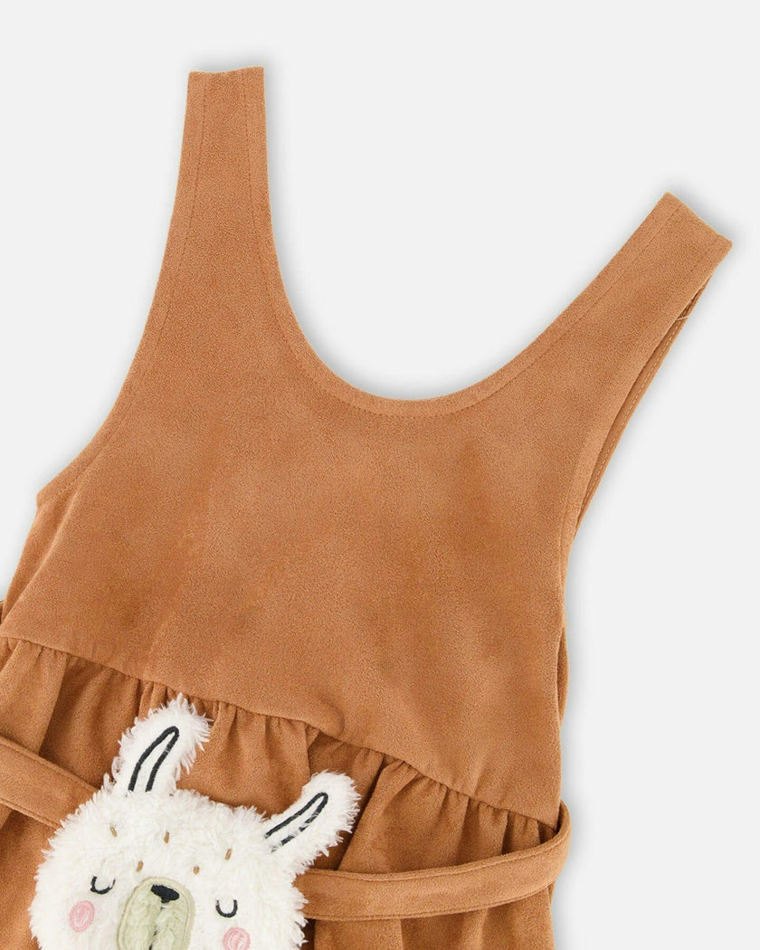 Stretch Suede Effect Jumper with Bag