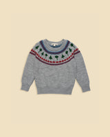 Recess Fair Isle Sweater in Heather Grey