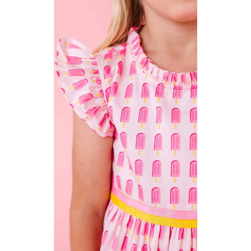 Pink Popsicles Ruffle Dress