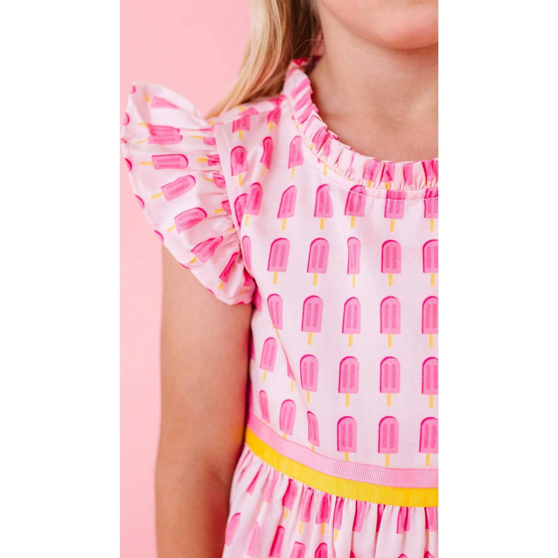 Pink Popsicles Ruffle Dress