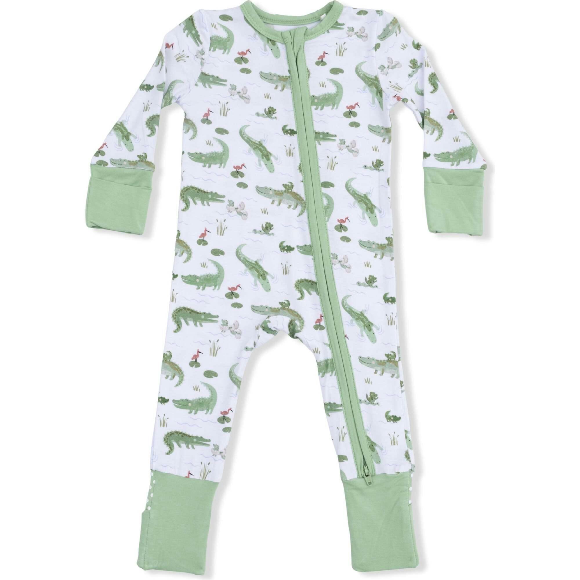 Crayon Alligators - Convertible Romper & Swaddle Blanket Set