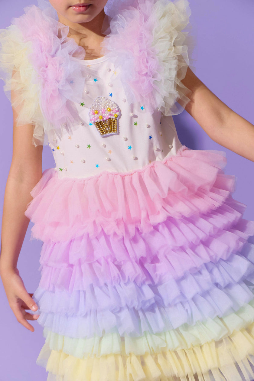 Cupcake Pearl Tulle Dress