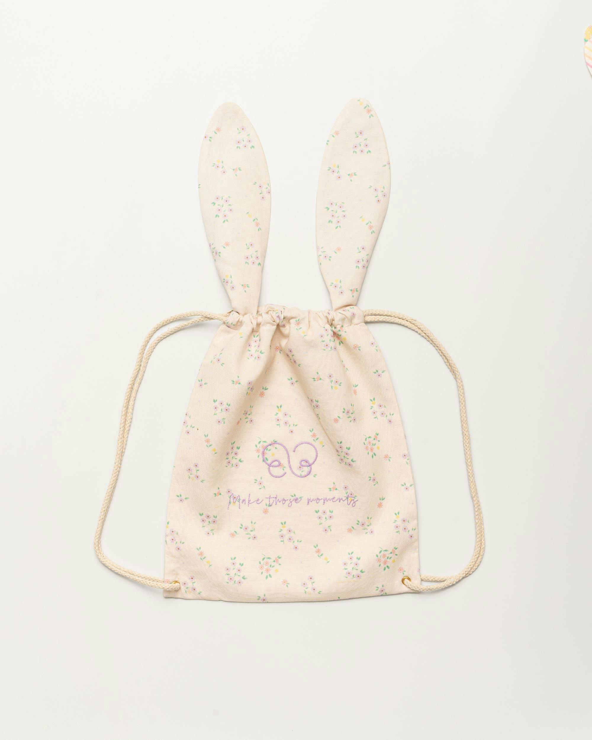 Bunny Drawstring Backpack - Painted Bouquet