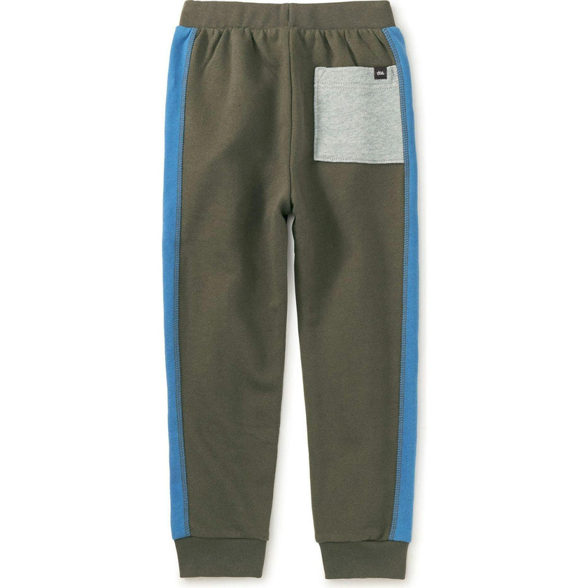 Colorblock Stripe-Out Elastic Waist Drawstring Pocket Joggers, Multi