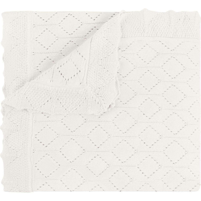 Lux Pointelle Knit Blanket