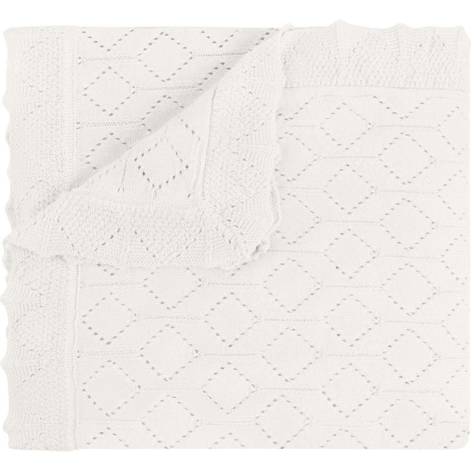 Lux Pointelle Knit Blanket