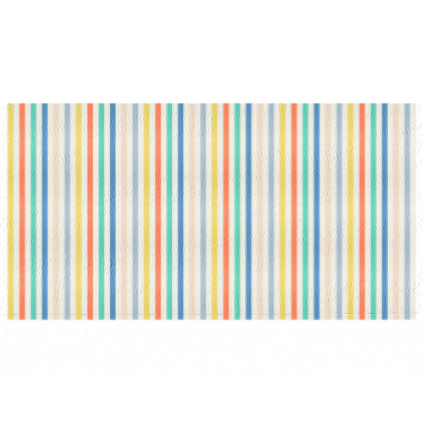 Multi Striped Paper Tablecloth