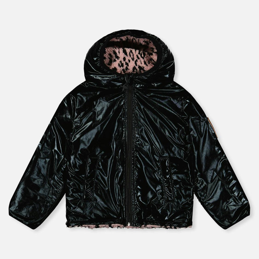 Reversible Mid-Season Jacket Pink And Black