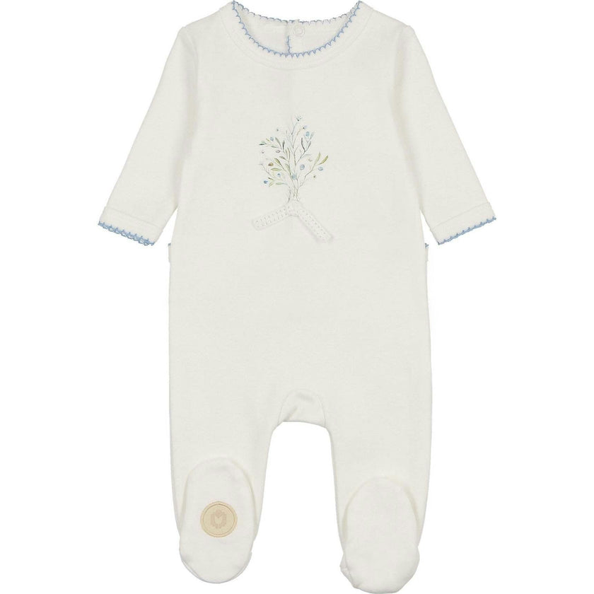 Nature's Touch Boys Footie Ivory & Blue