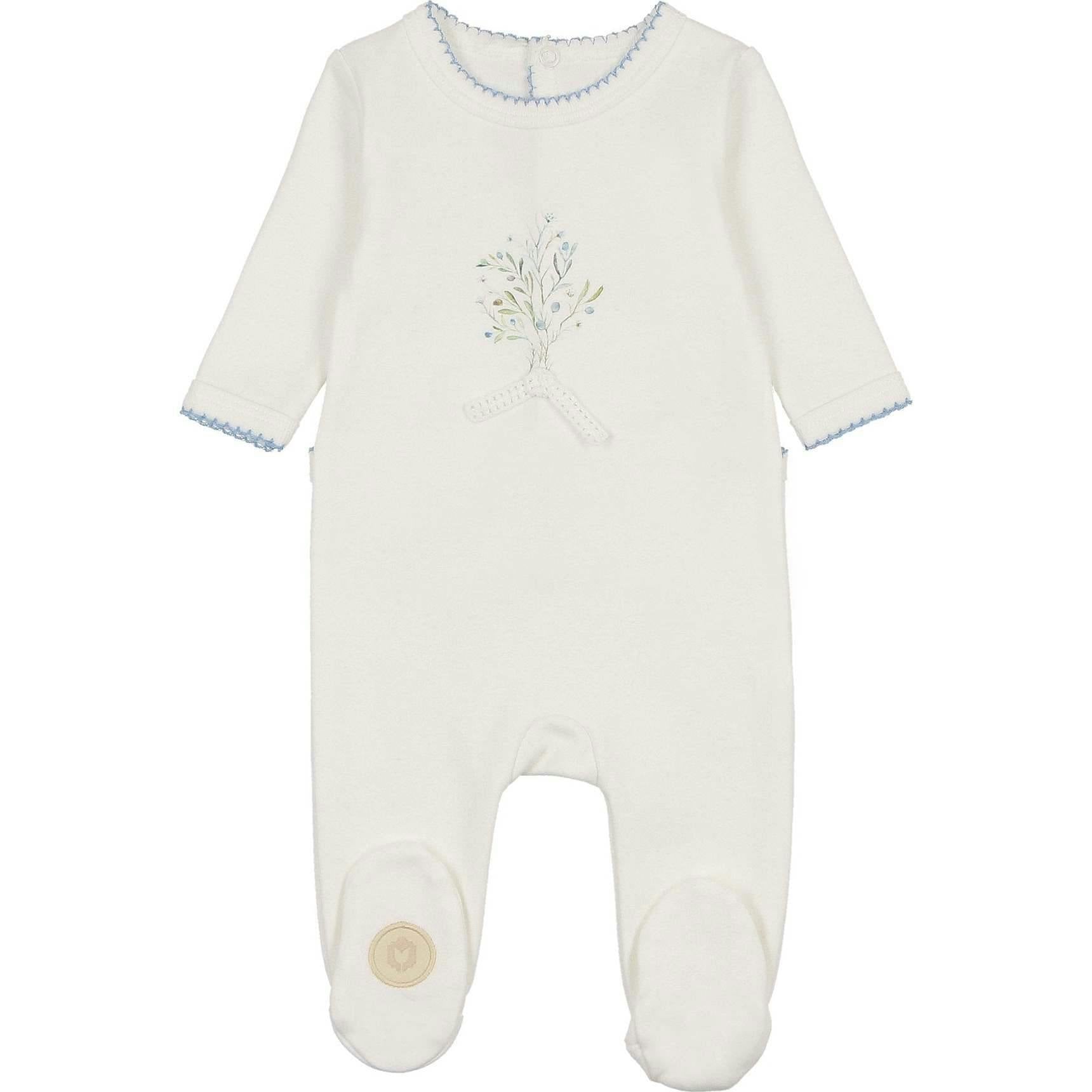 Nature's Touch Boys Footie Ivory & Blue