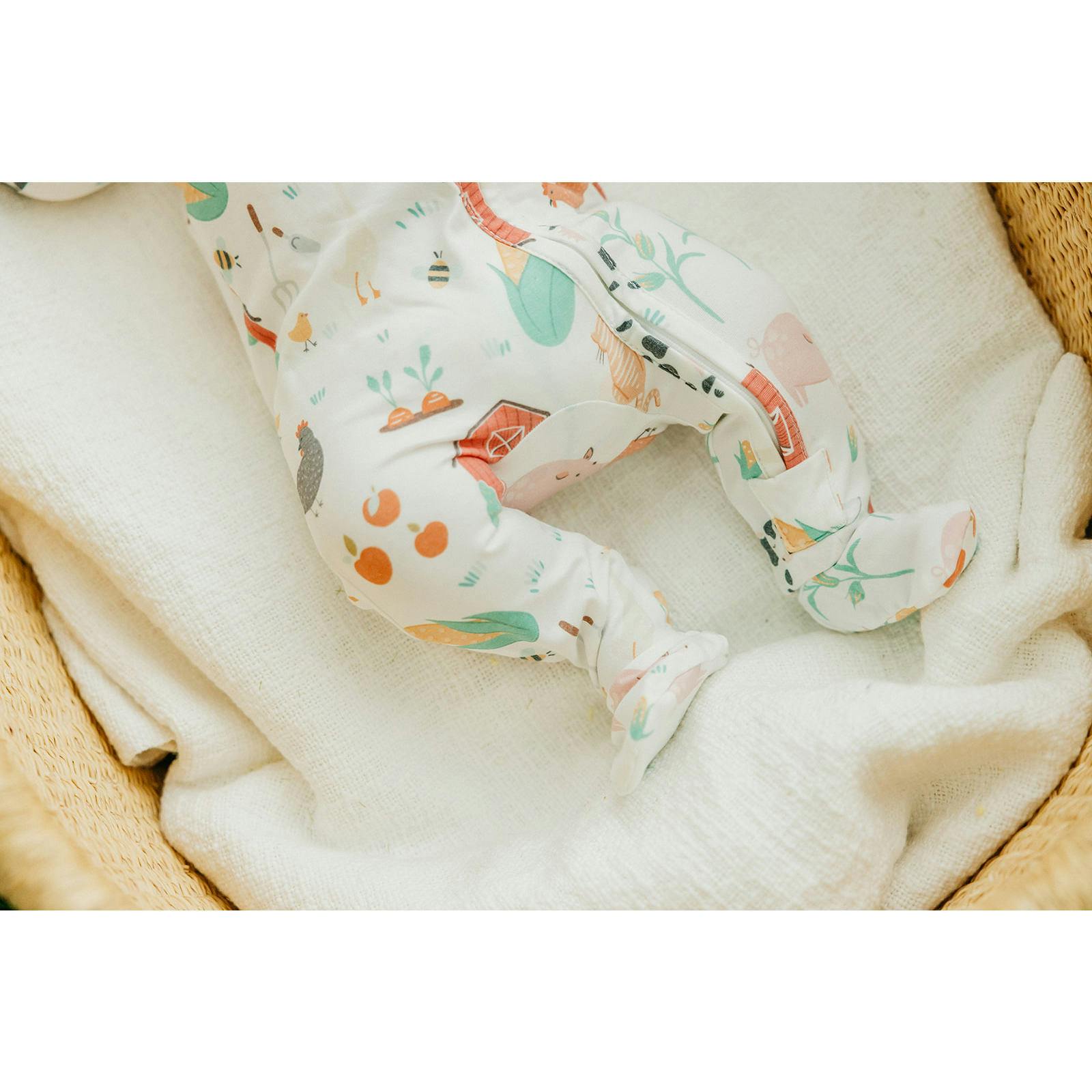 Farmstead Zip-Up Footie, Prints