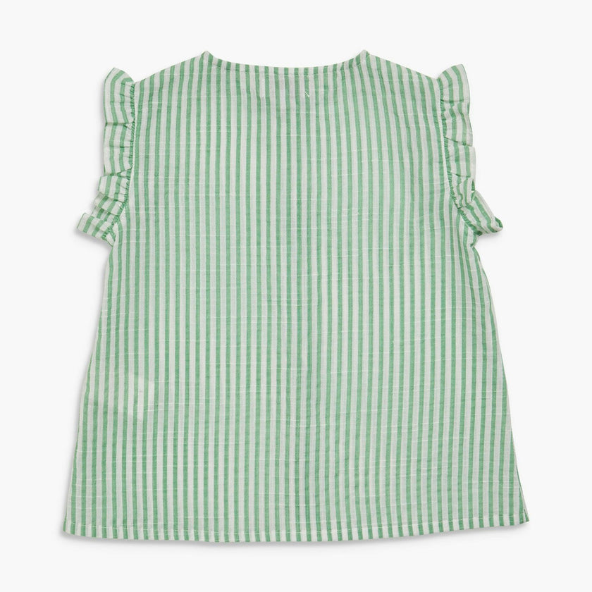 Noemie Top Mint Stripe Crepon