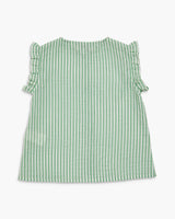 Noemie Top Mint Stripe Crepon