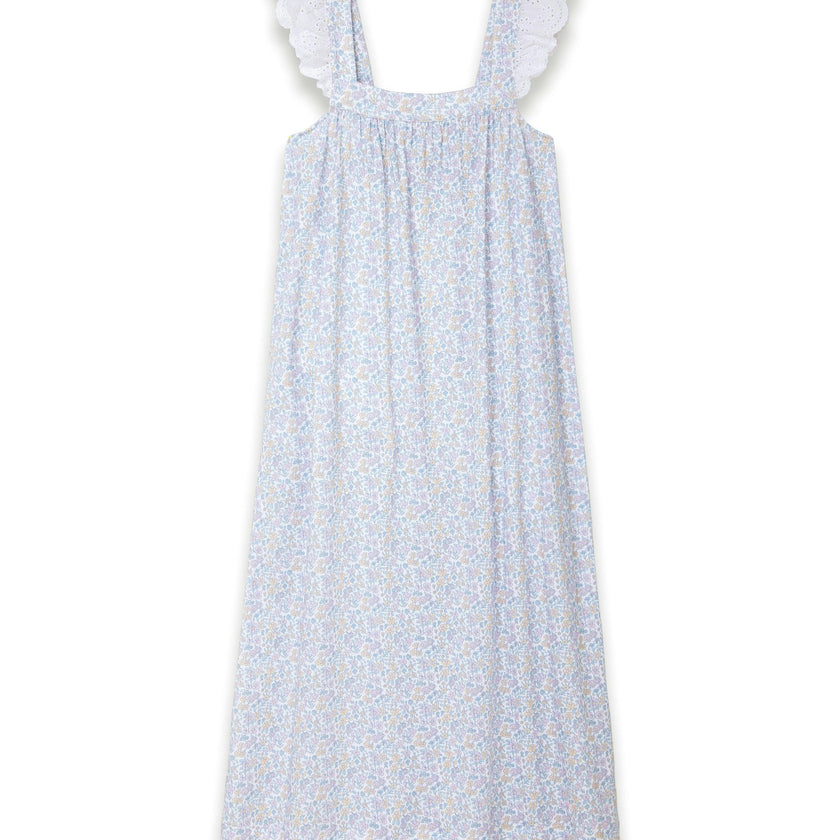 Women's Lightweight Pima Clara Nightgown in Fleur Blanche