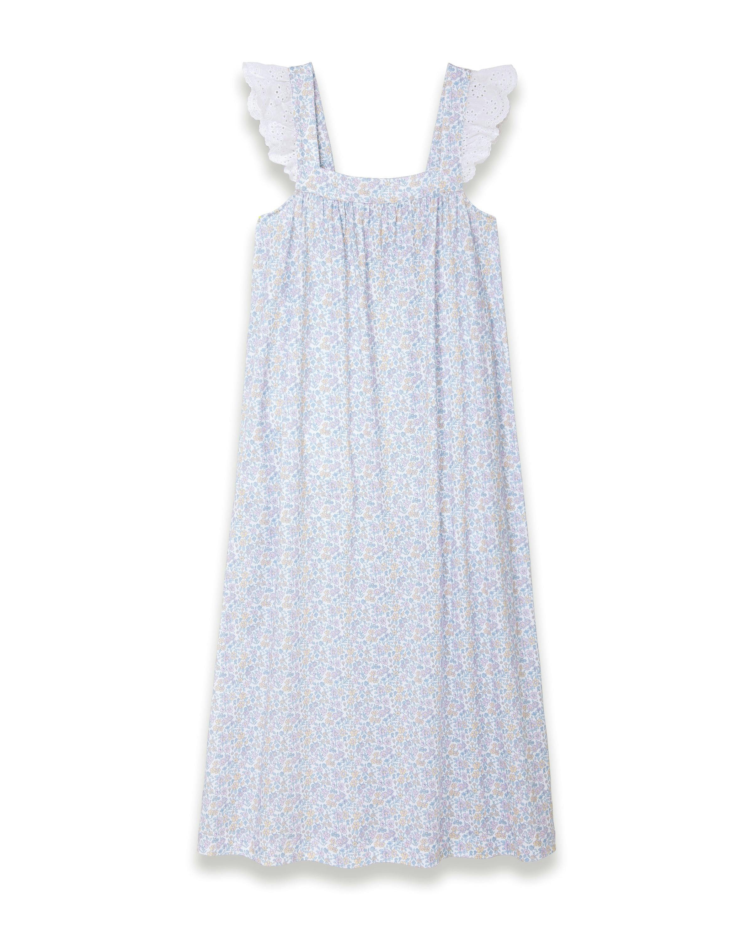 Women's Lightweight Pima Clara Nightgown in Fleur Blanche