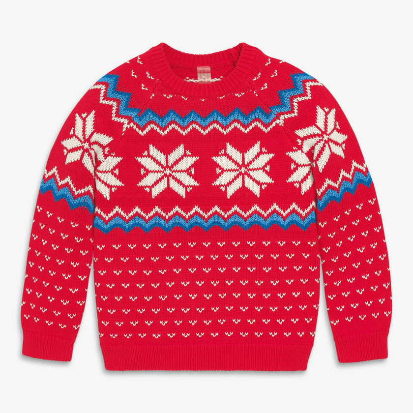 Kids snowflake fair isle sweater