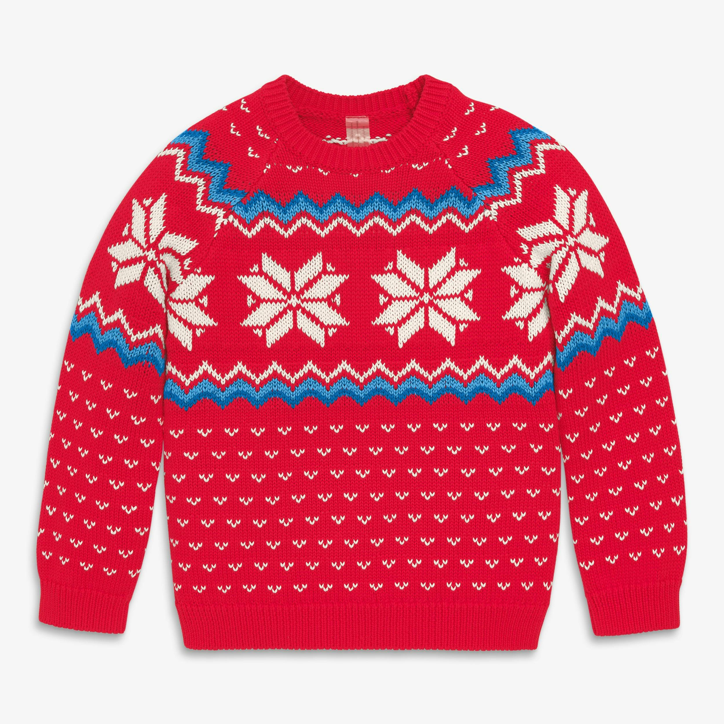 Kids snowflake fair isle sweater