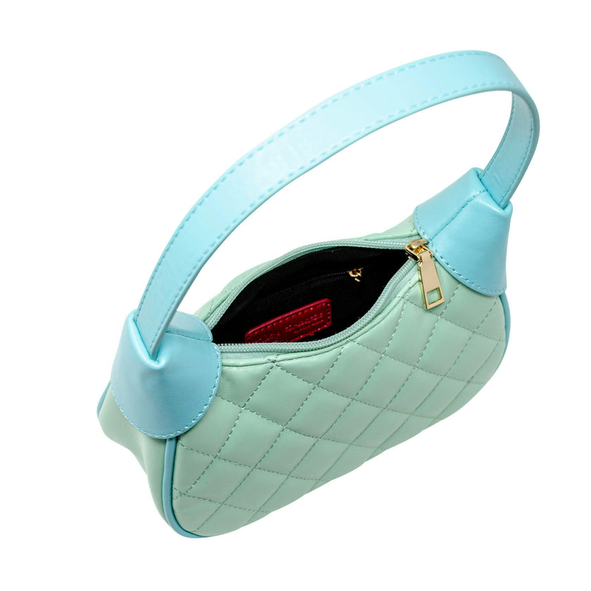 Quilted Zip Top Shoulder Bag