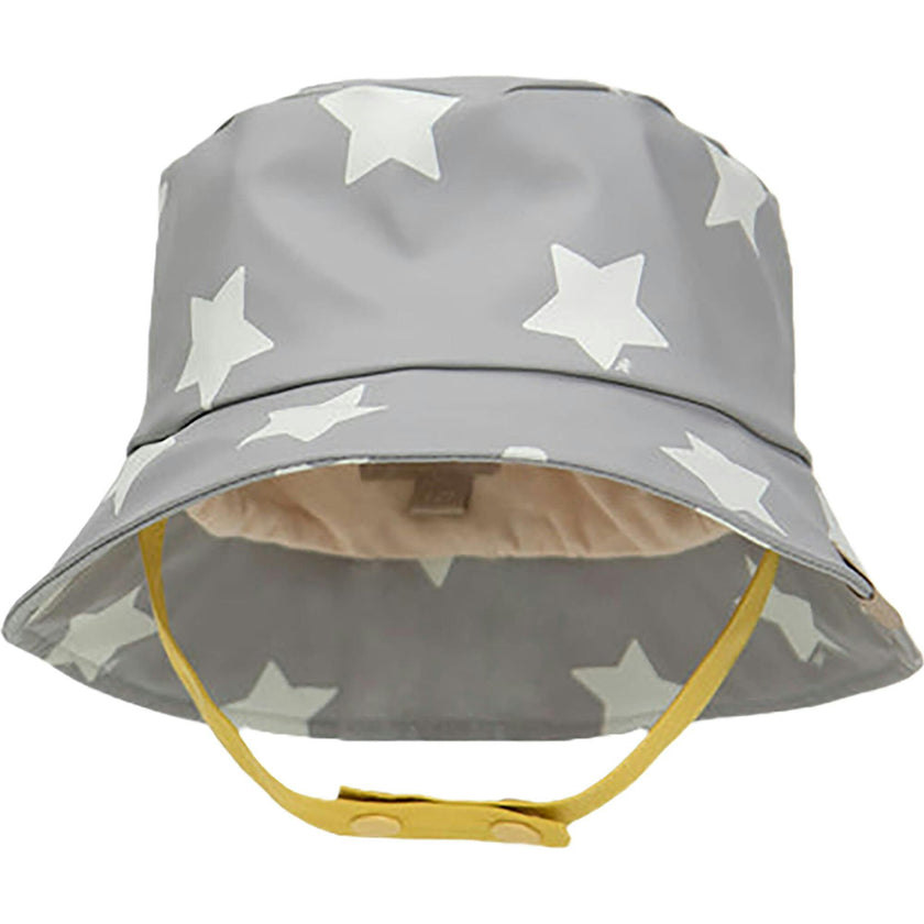 Stars Print Chin Strap Rain Bucket Hat