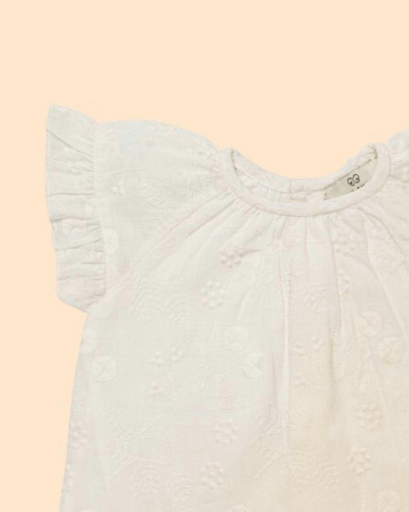 Kitty Baby Blouse & Bloomer Set - Ivory