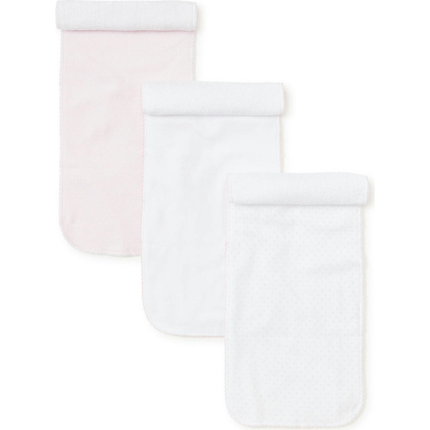 3pc Dotted Burp Cloth Set