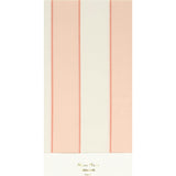 Peach Striped Paper Tablecloth