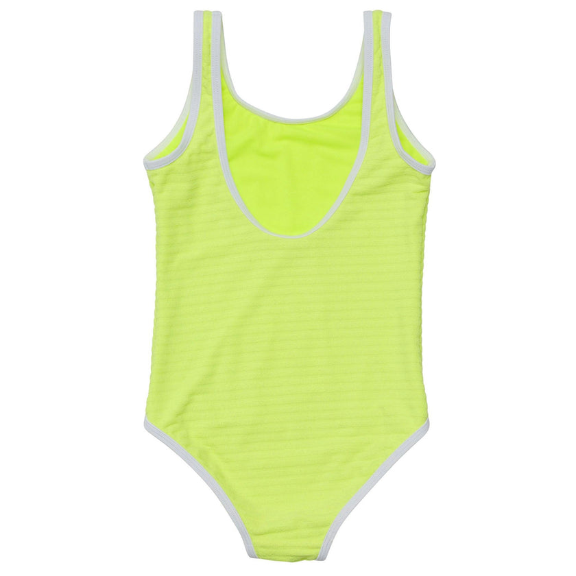 UPF50+ Scoop Neck Sleeveless Contrast Piped Swimsuit