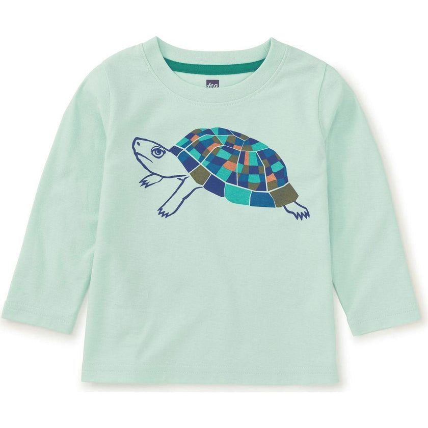 Mosaic Graphic Print Long Sleeve T-Shirt, Green