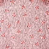 Infant Girls Knit Seersucker Top & Pant Set | Pink Bow Print